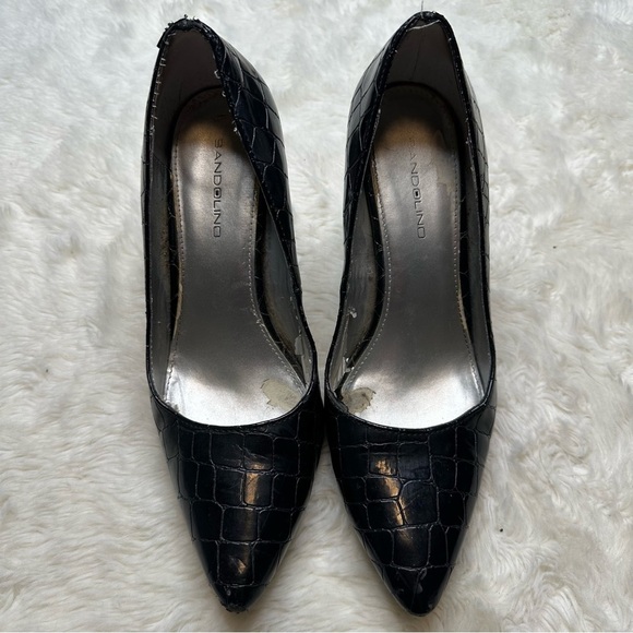 Bandolino Shoes - Bandolino Black Heels Pointed Toe Glossy Finish Black Size 9